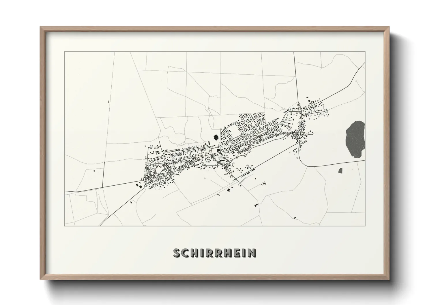 Une affiche de carte sur Schirrhein
