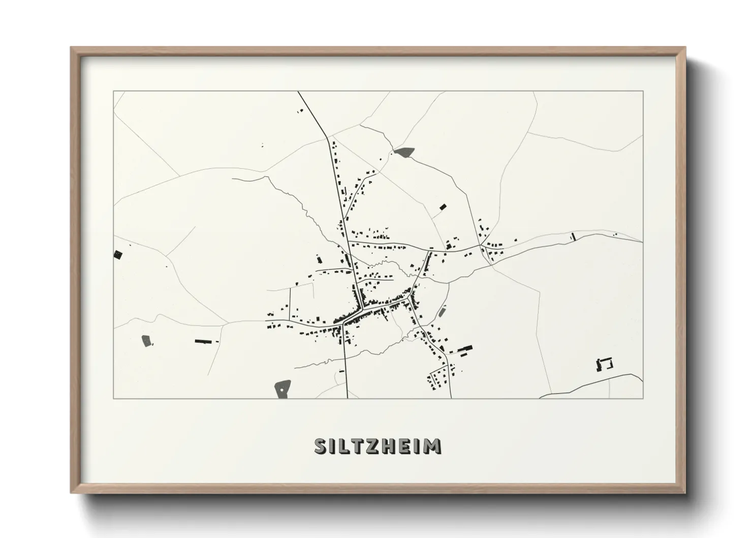 Une affiche de carte sur Siltzheim