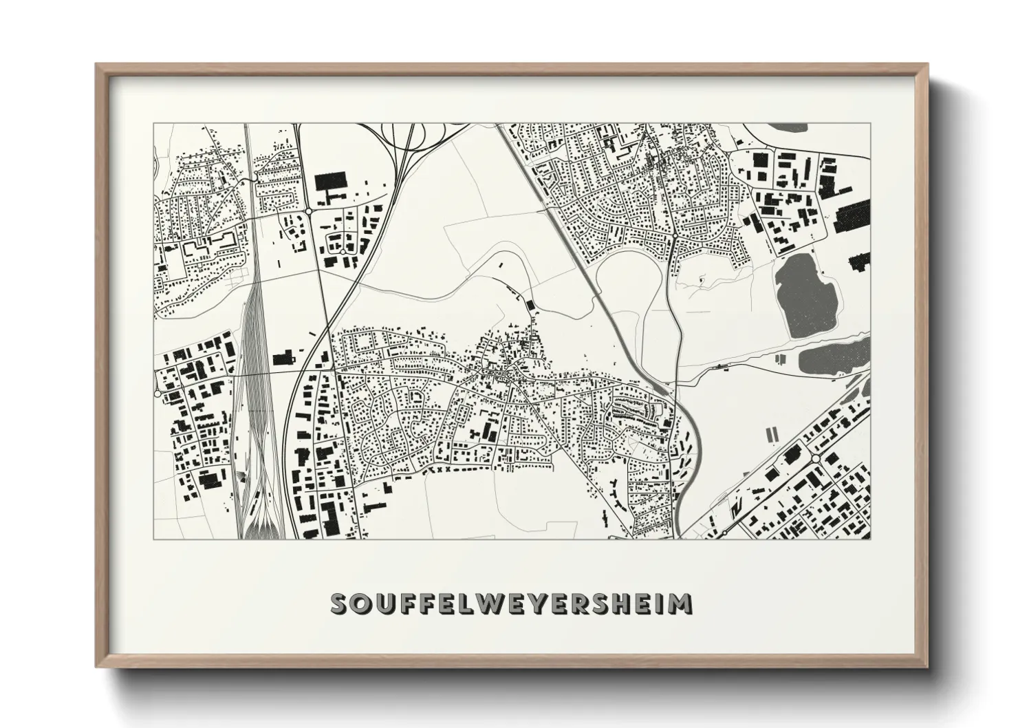 Une affiche de carte sur Souffelweyersheim