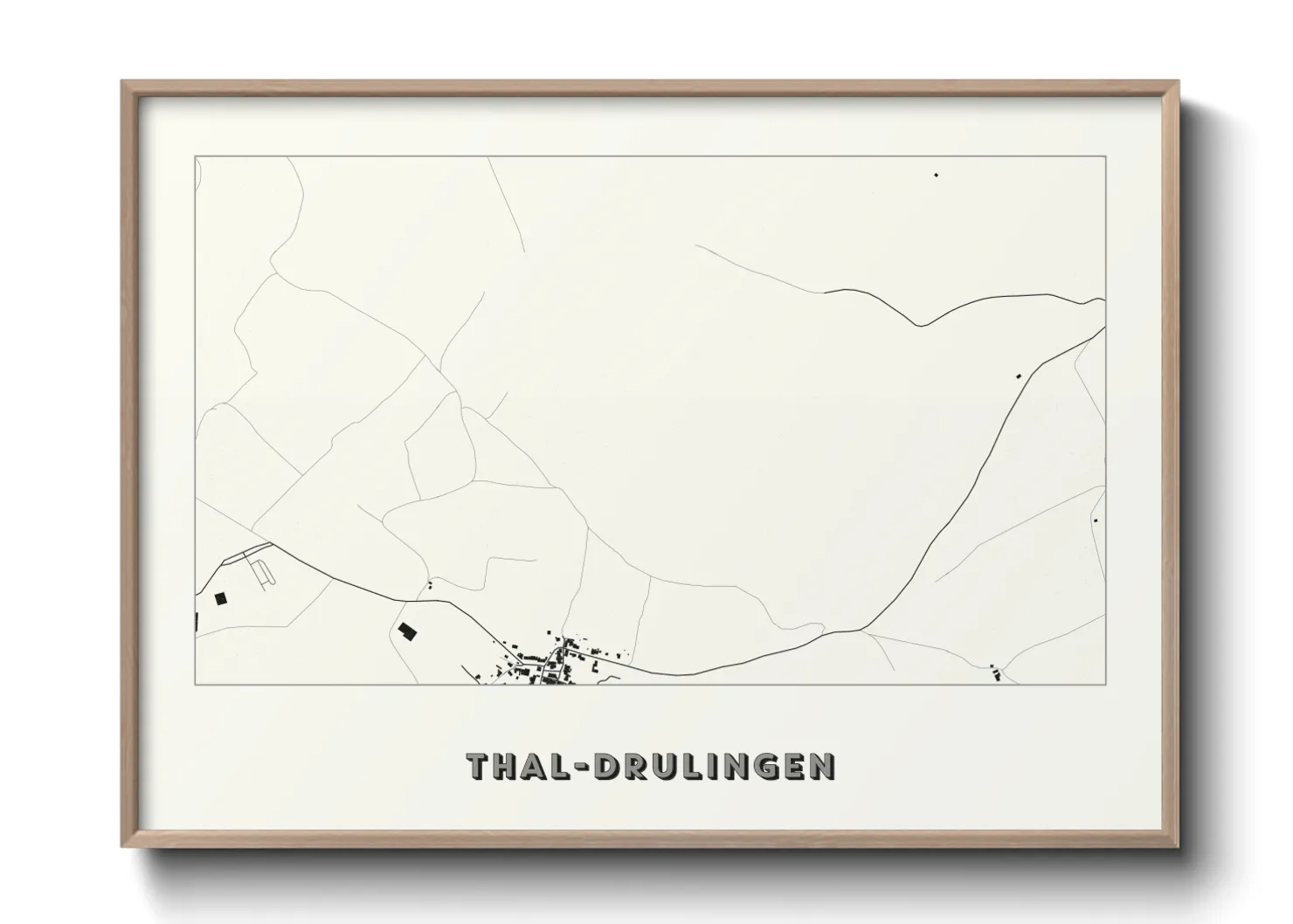 Une affiche de carte sur Thal-Drulingen