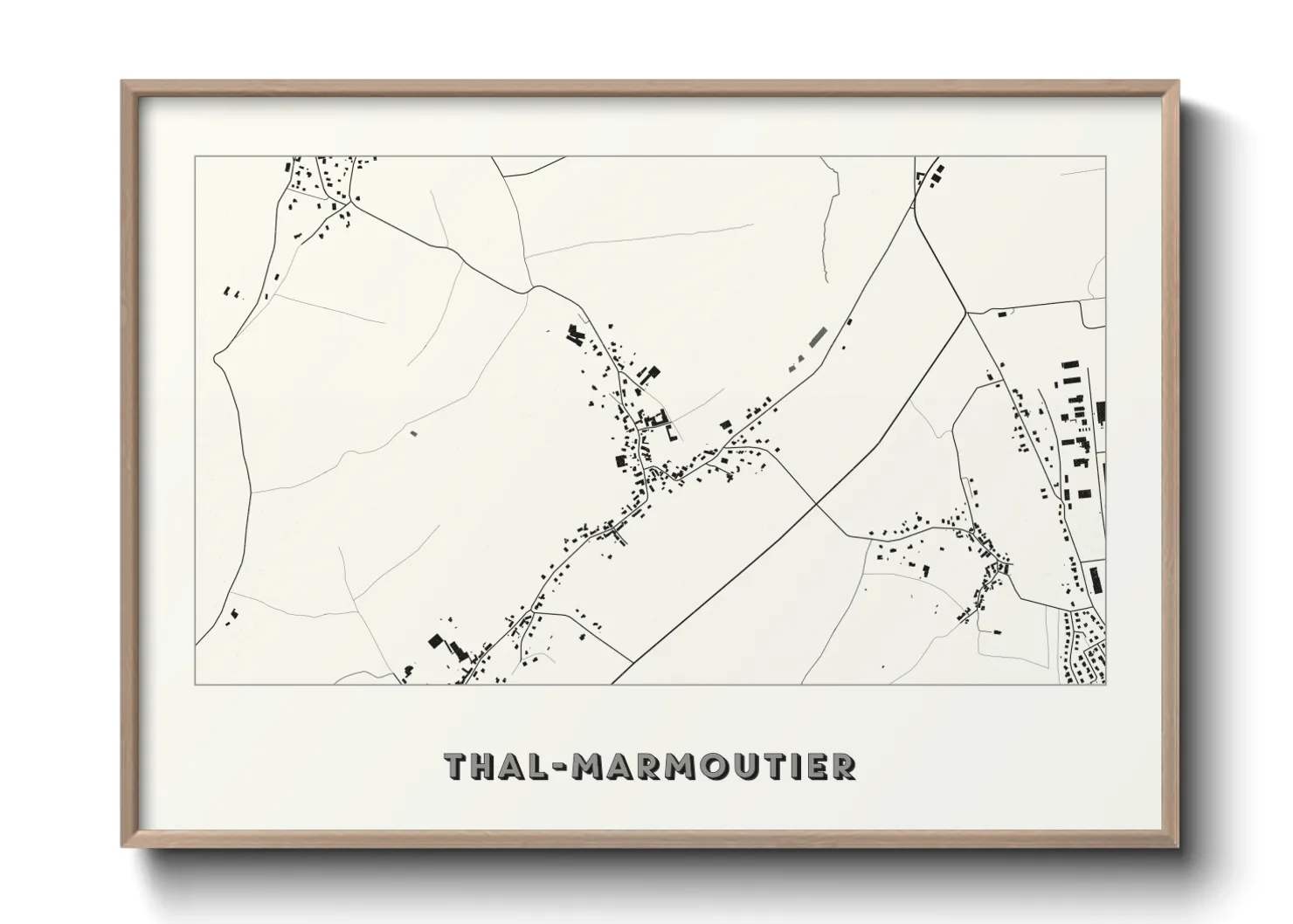 Une affiche de carte sur Thal-Marmoutier