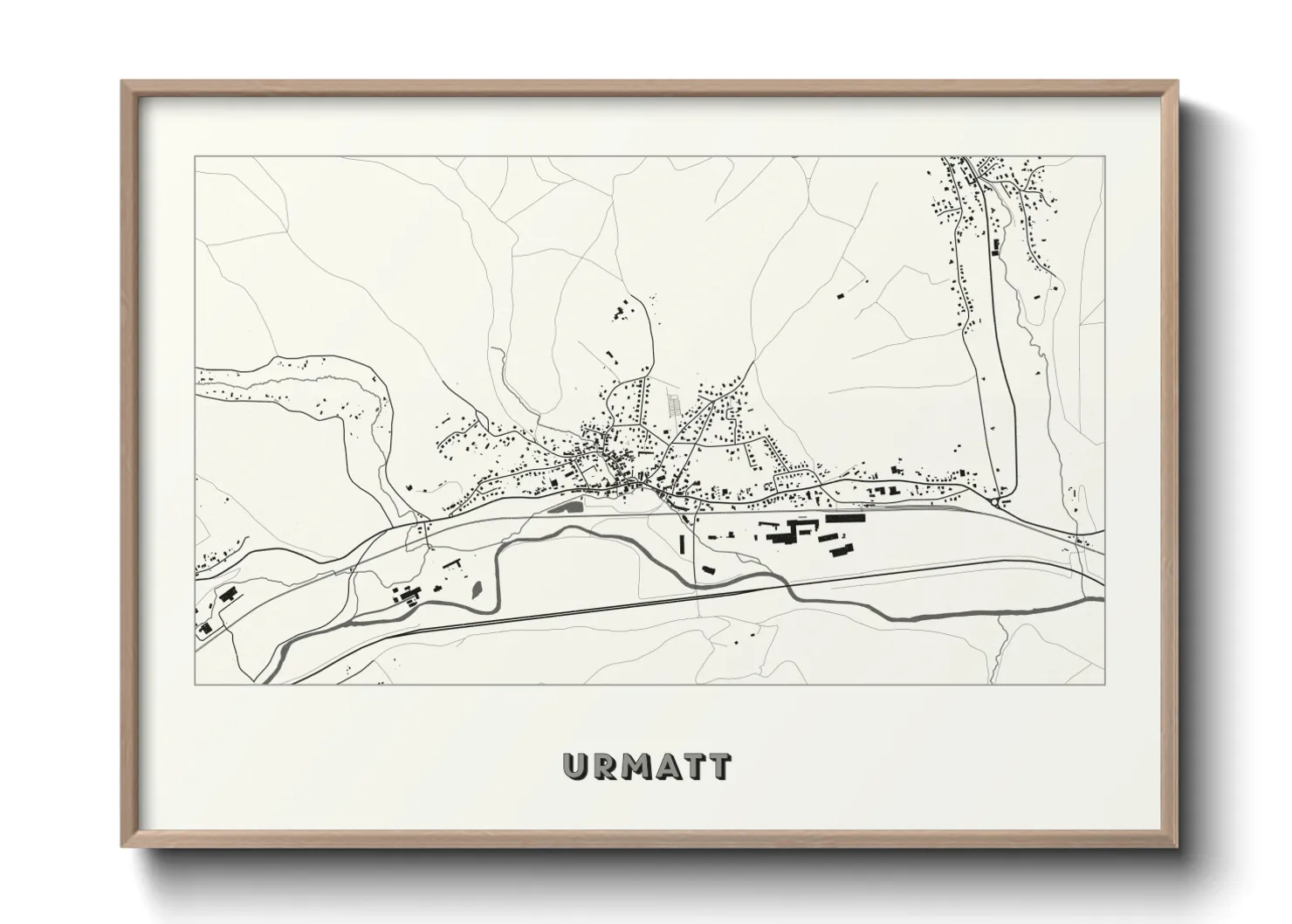Une affiche de carte sur Urmatt