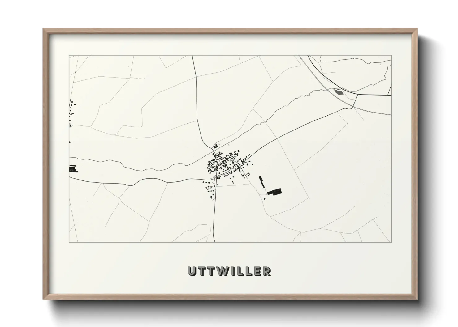 Une affiche de carte sur Uttwiller