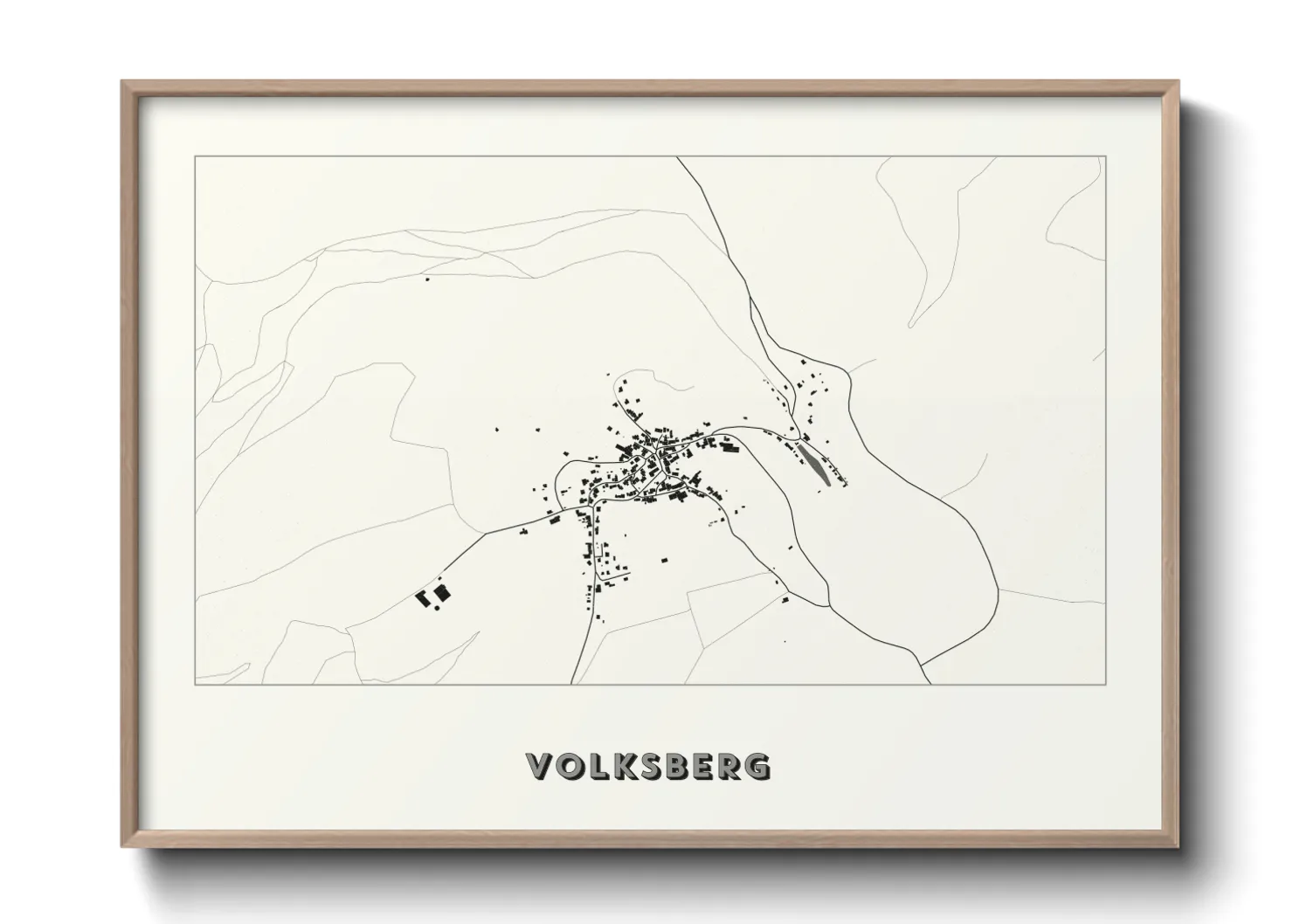 Une affiche de carte sur Volksberg