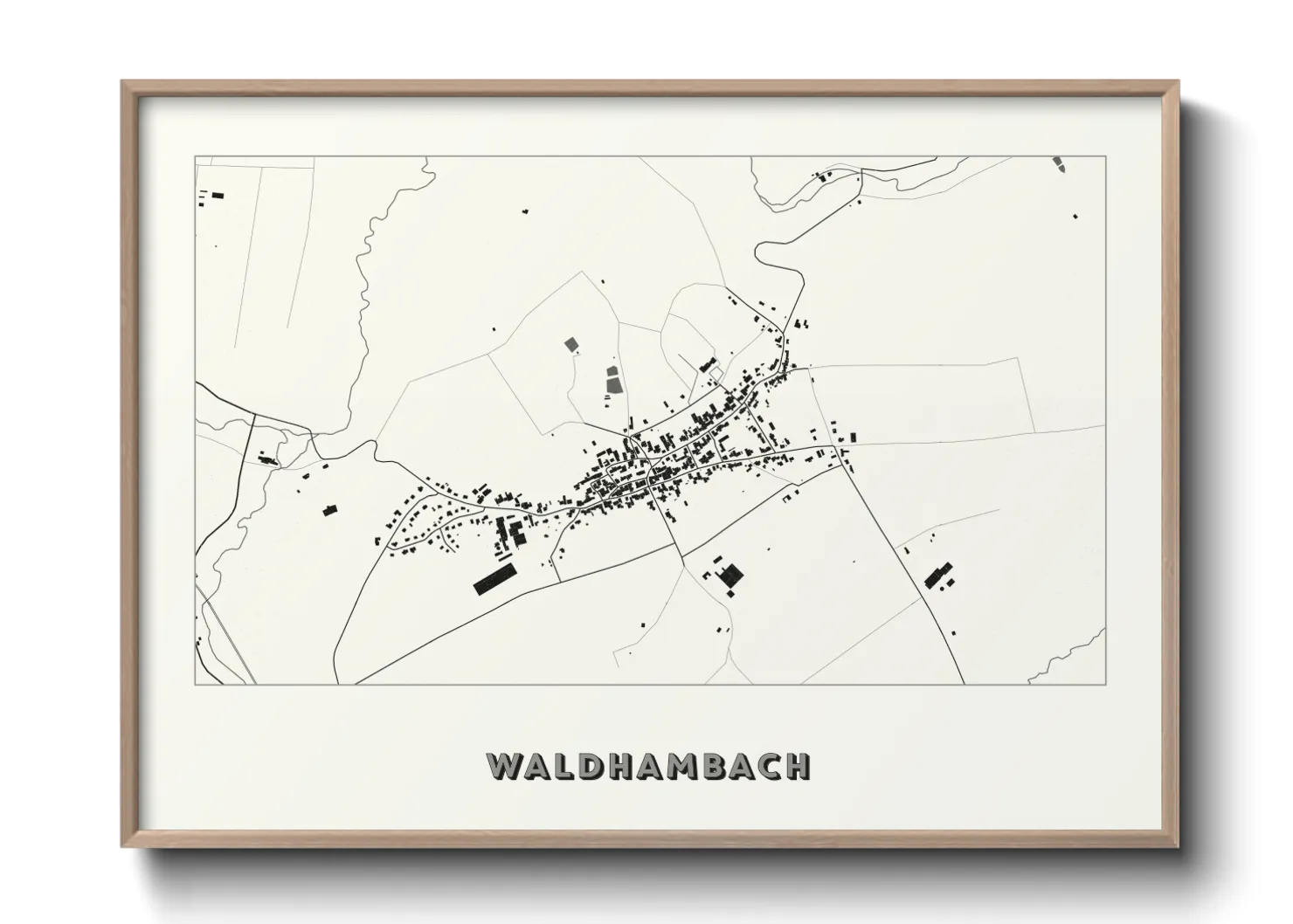 Une affiche de carte sur Waldhambach
