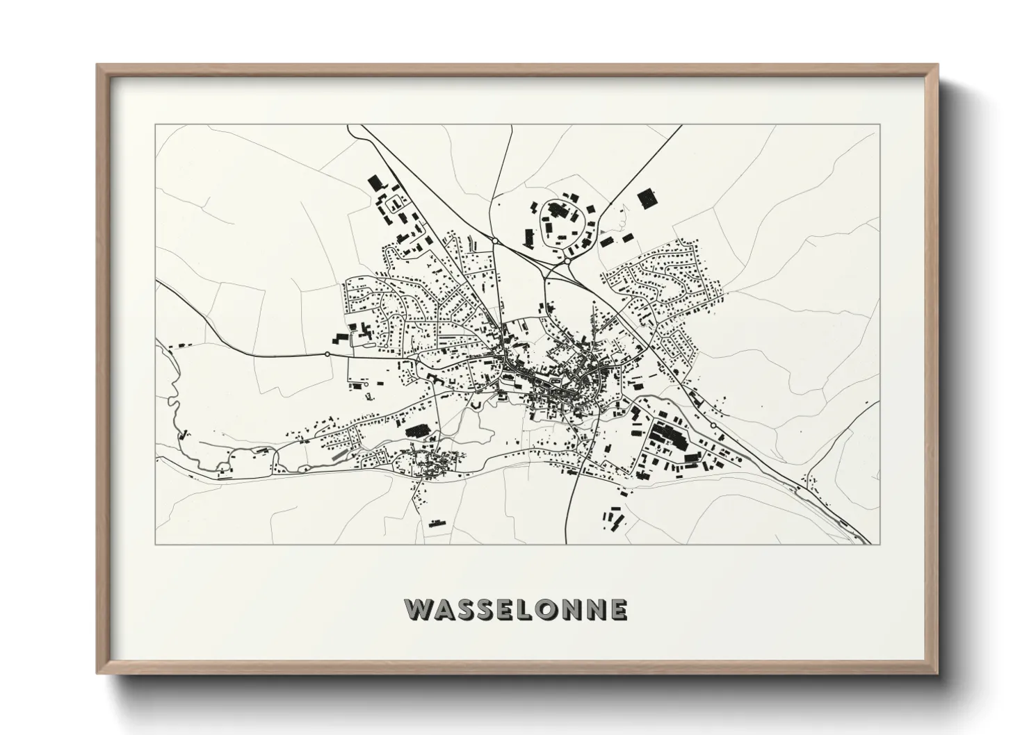 Une affiche de carte sur Wasselonne