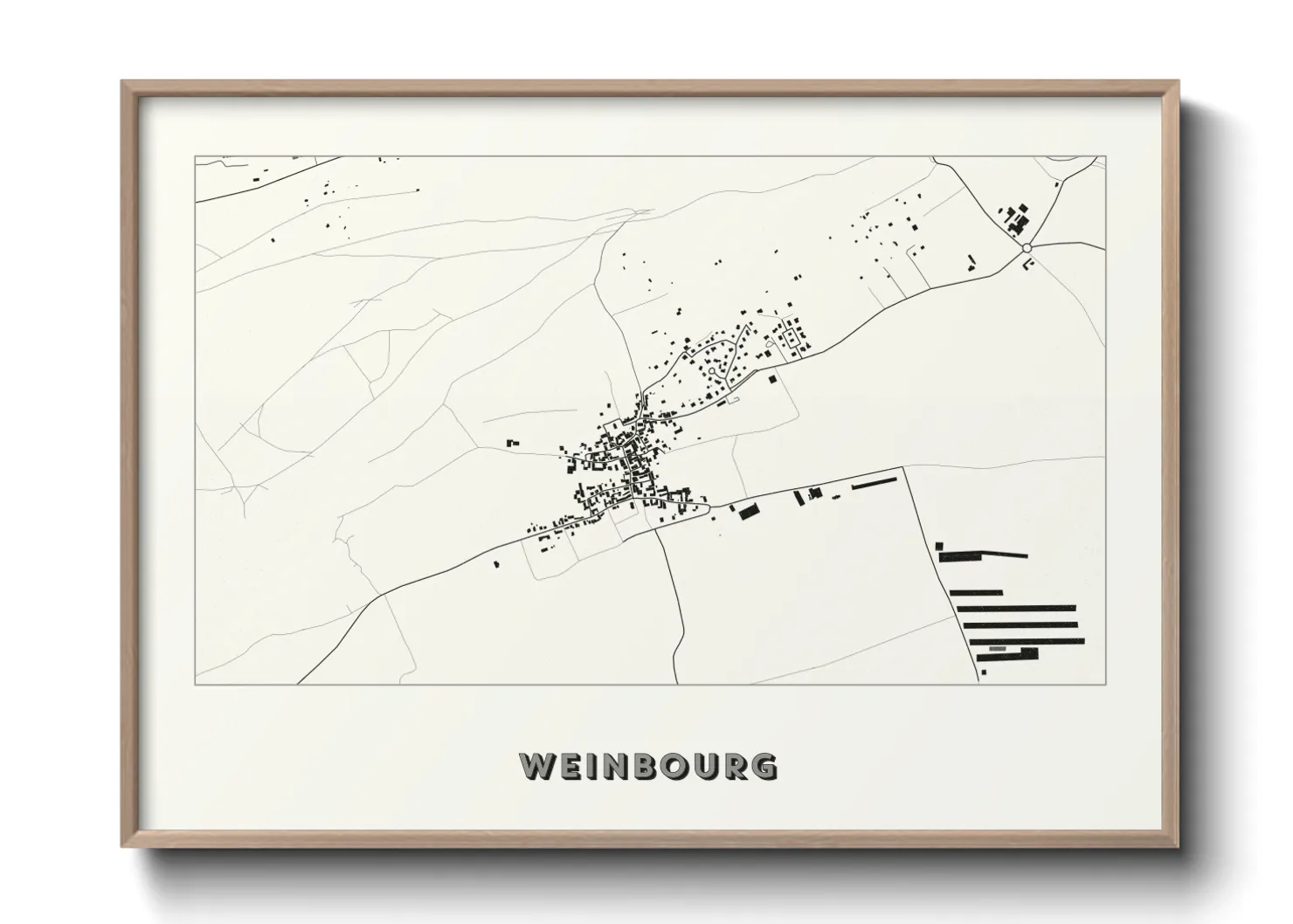Une affiche de carte sur Weinbourg