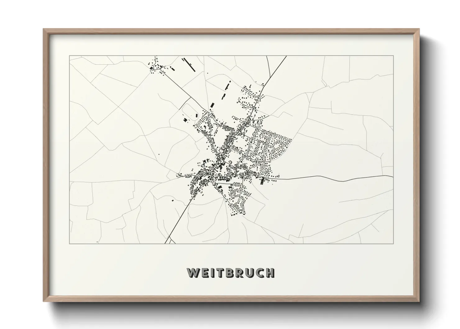 Une affiche de carte sur Weitbruch