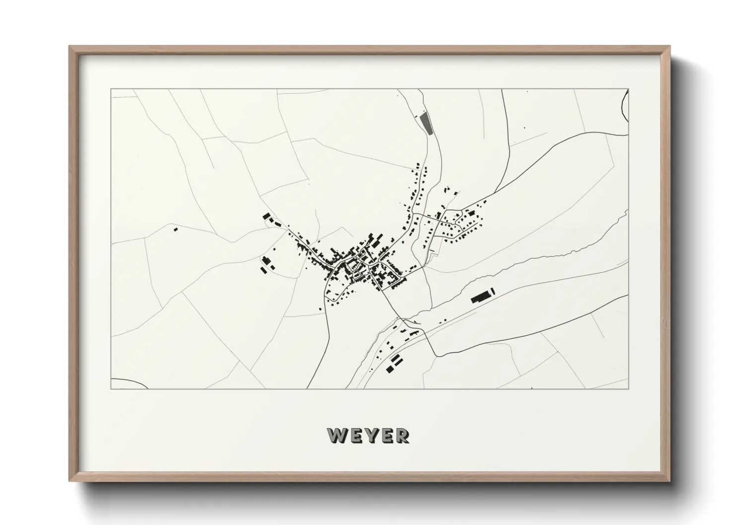 Une affiche de carte sur Weyer