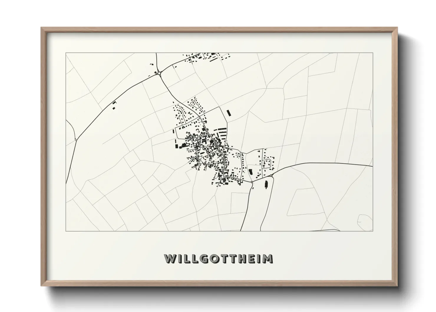 Une affiche de carte sur Willgottheim
