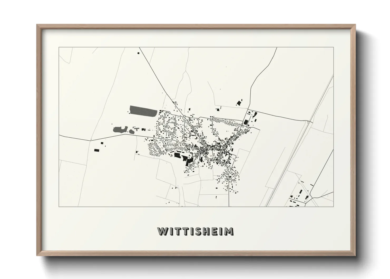 Une affiche de carte sur Wittisheim