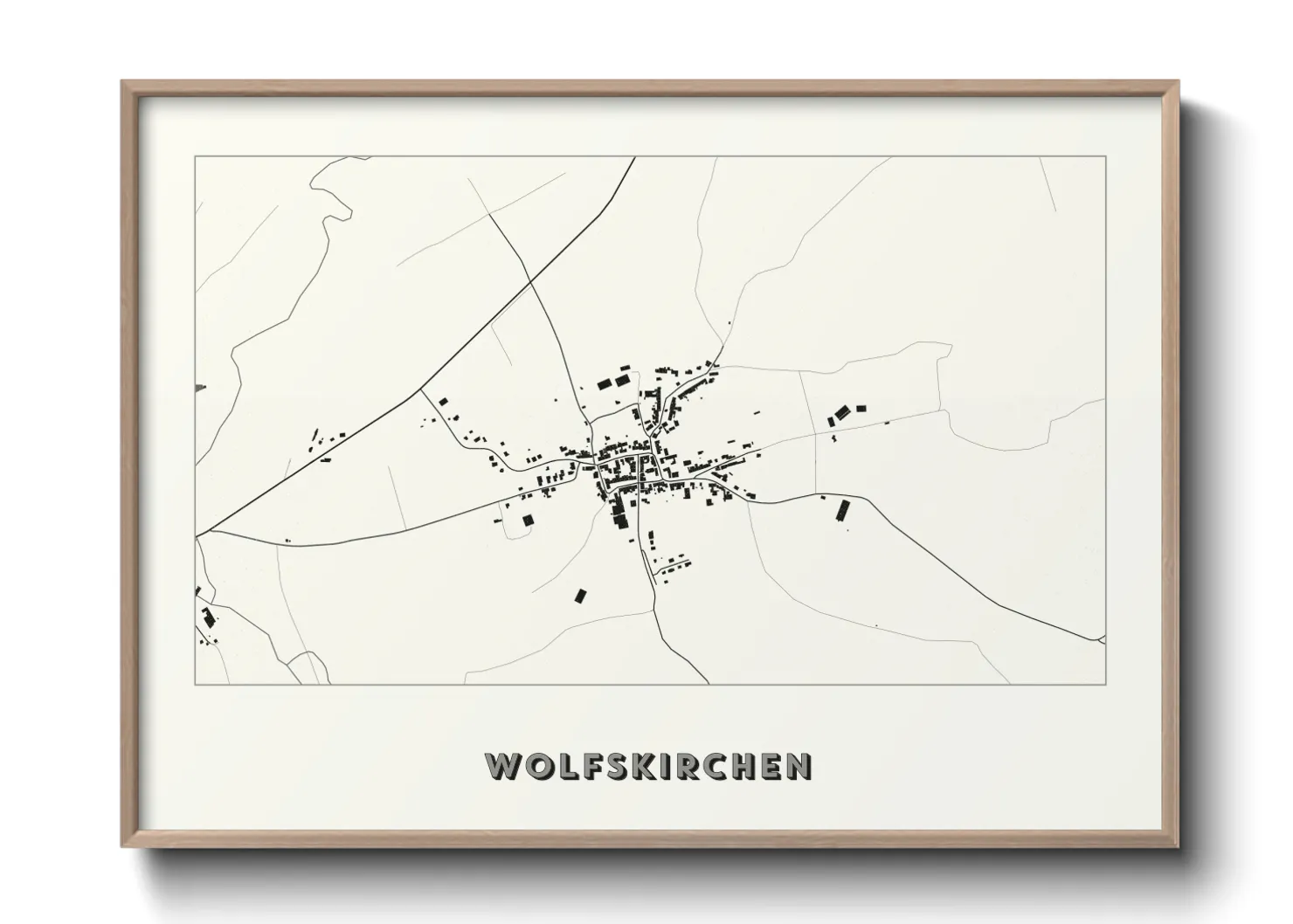 Une affiche de carte sur Wolfskirchen