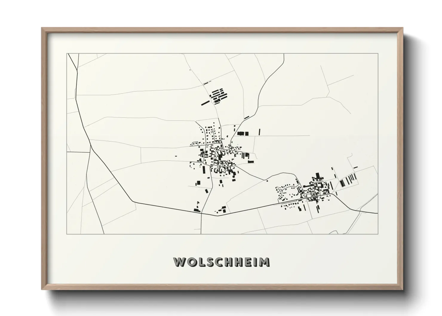Une affiche de carte sur Wolschheim