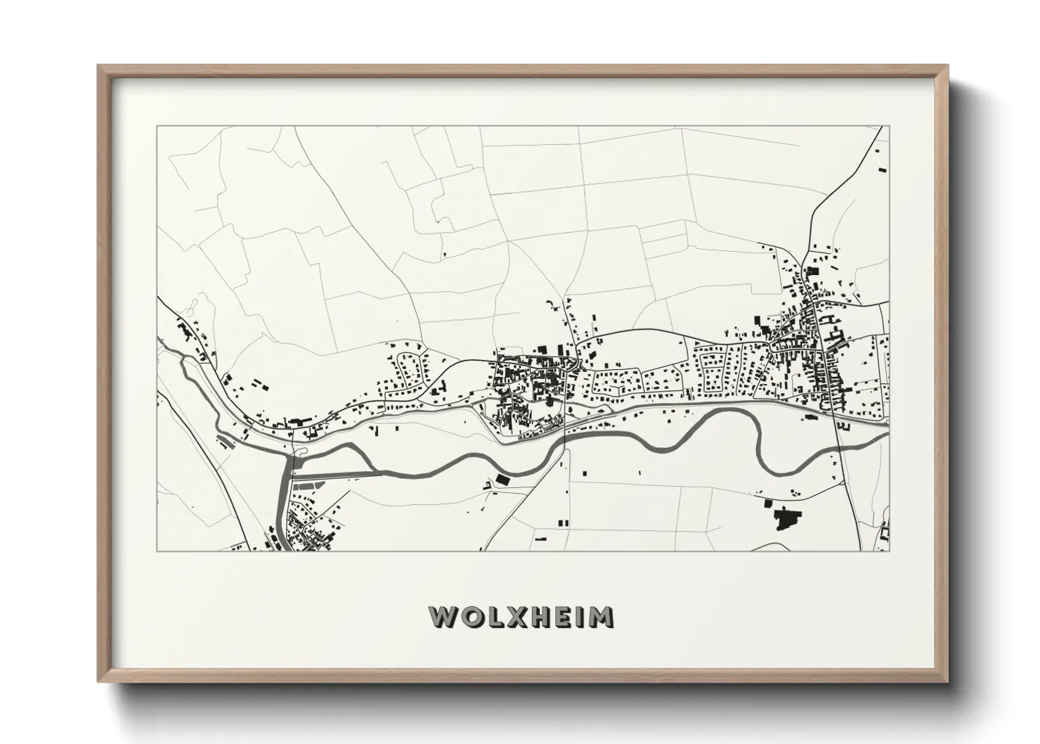 Une affiche de carte sur Wolxheim