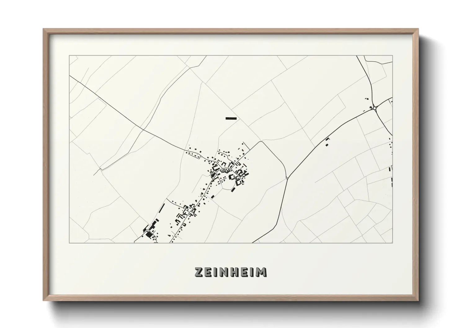 Une affiche de carte sur Zeinheim