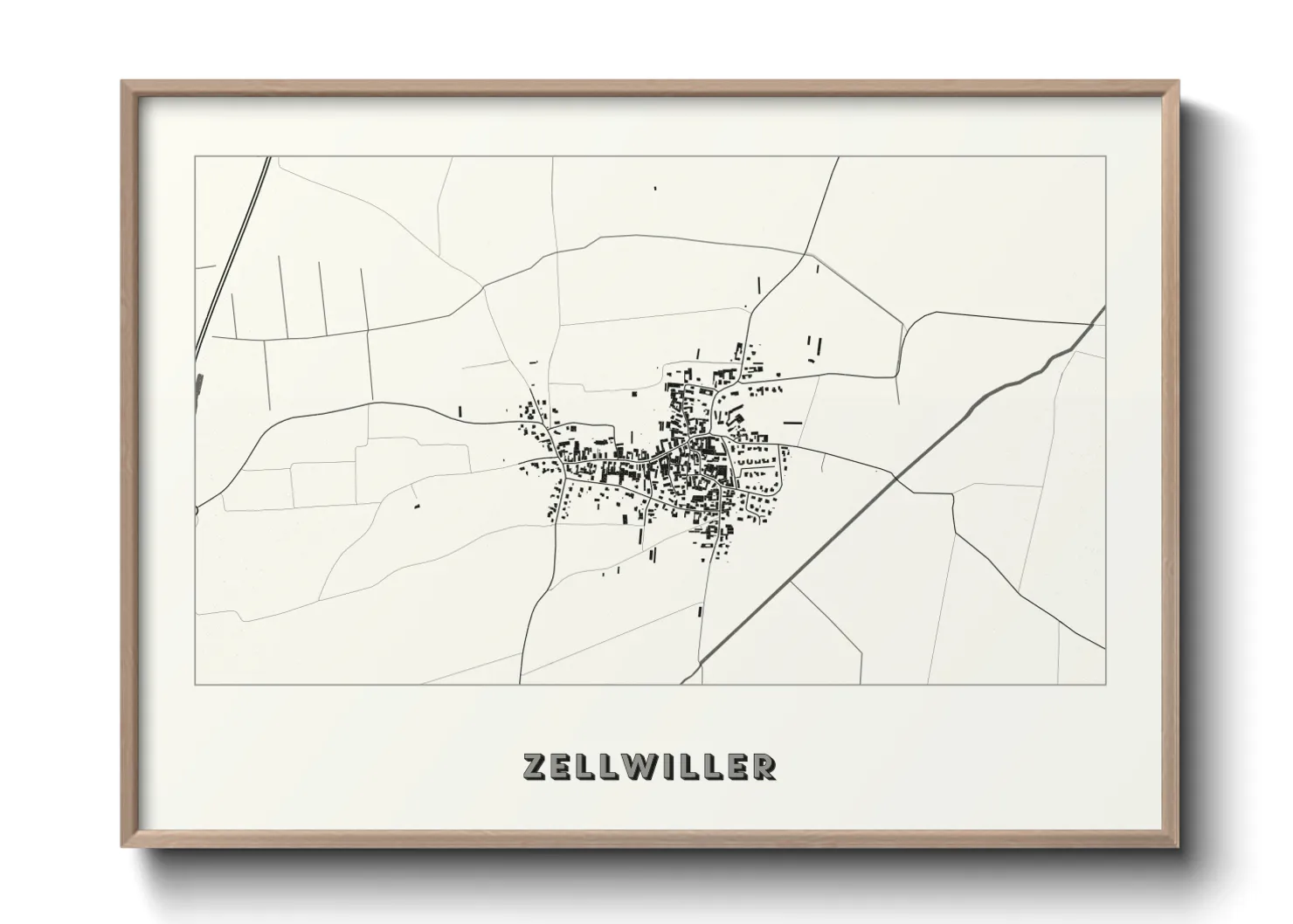 Une affiche de carte sur Zellwiller