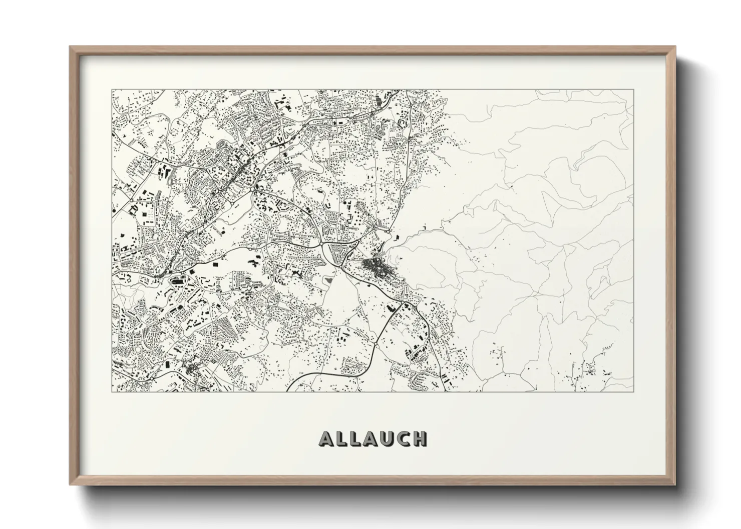 Une affiche de carte sur Allauch