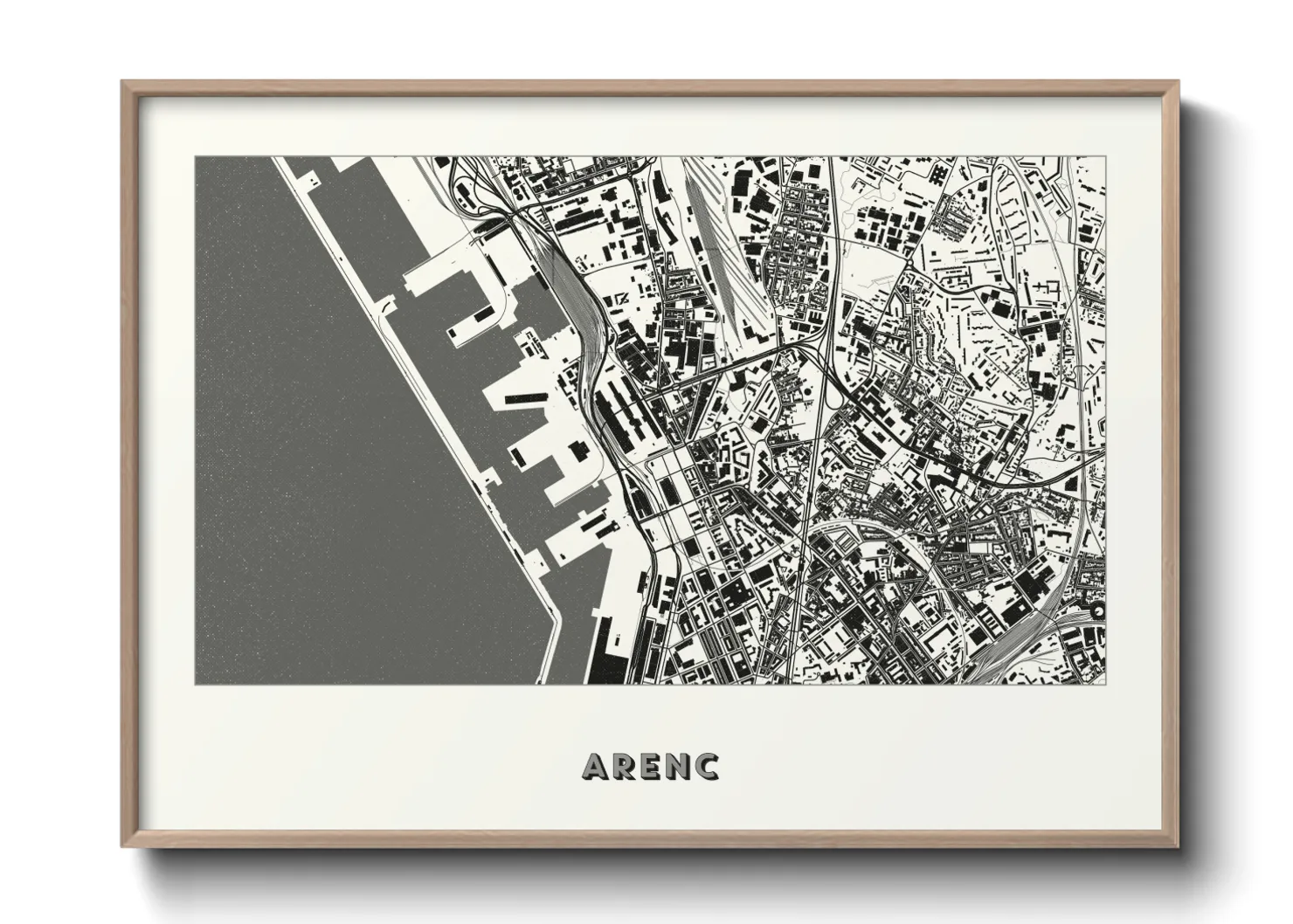 Une affiche de carte sur Arenc