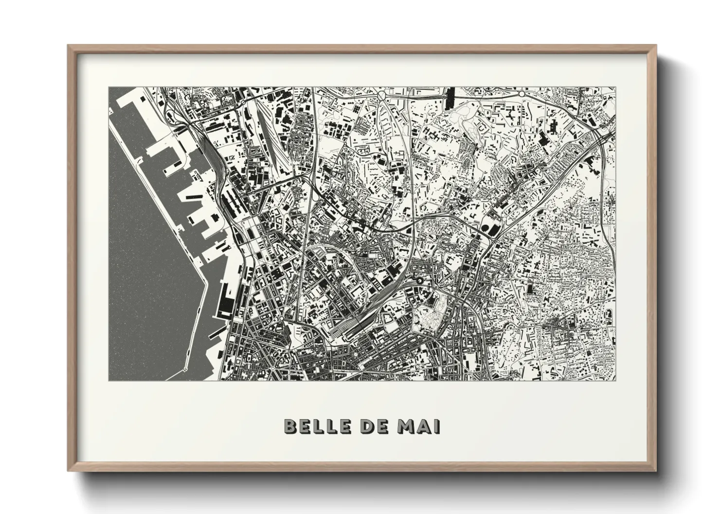 Une affiche de carte sur Belle de Mai