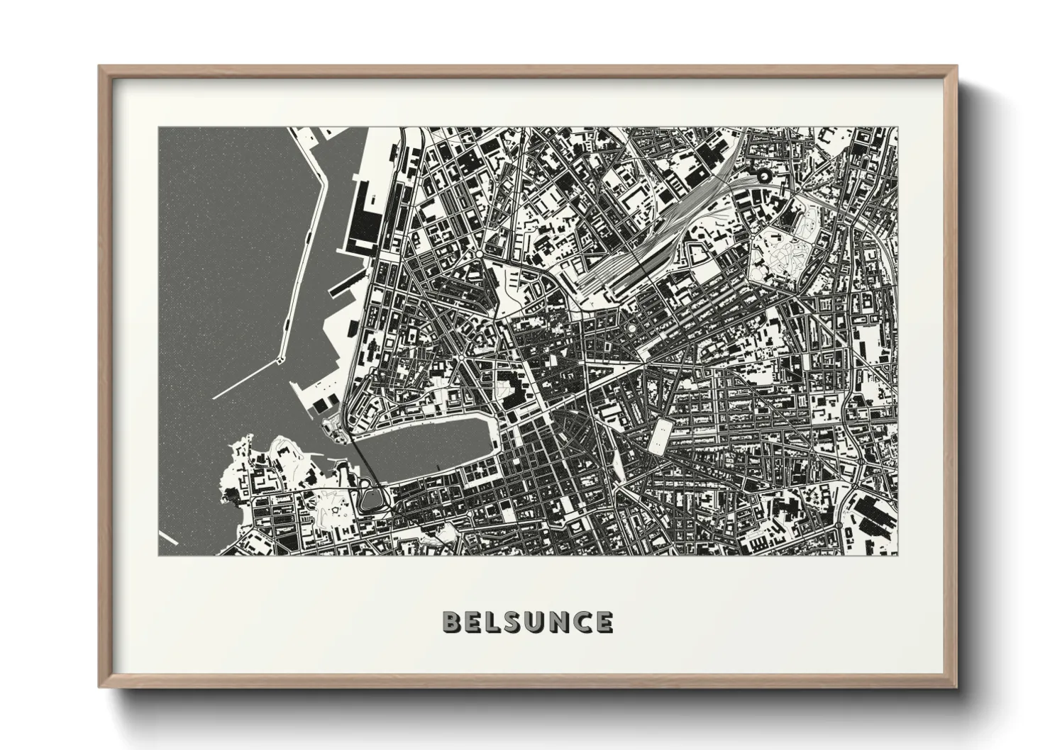 Une affiche de carte sur Belsunce