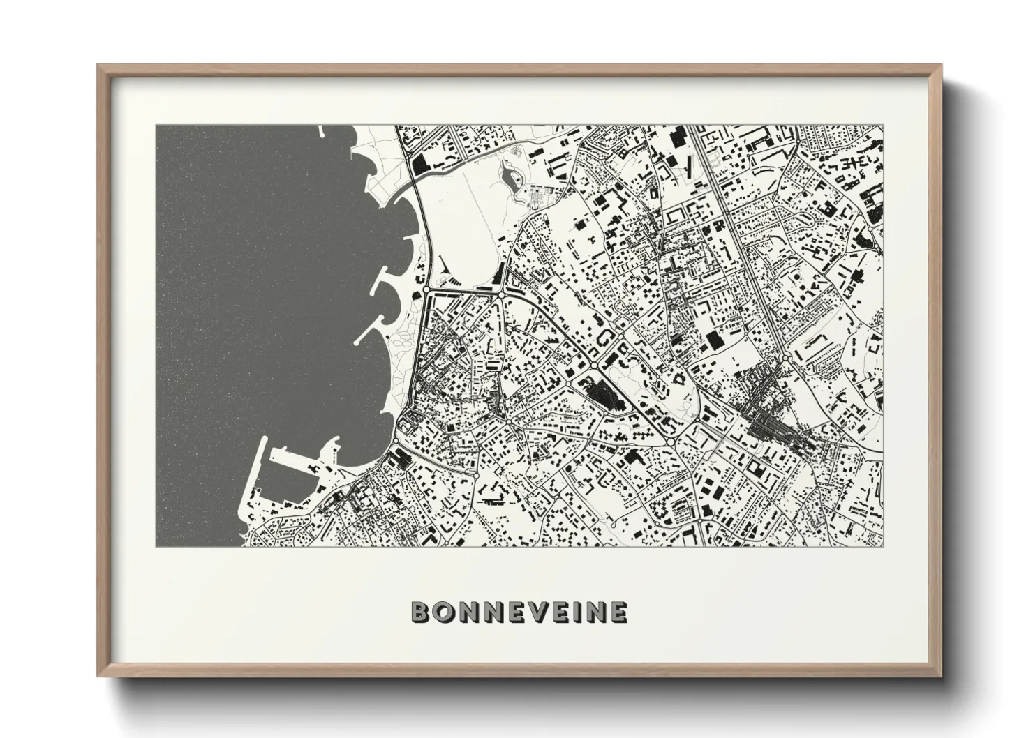 Une affiche de carte sur Bonneveine