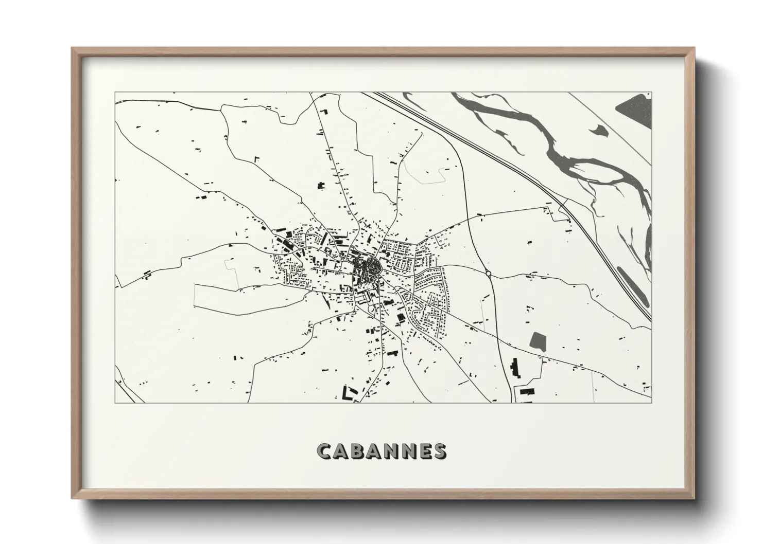 Une affiche de carte sur Cabannes