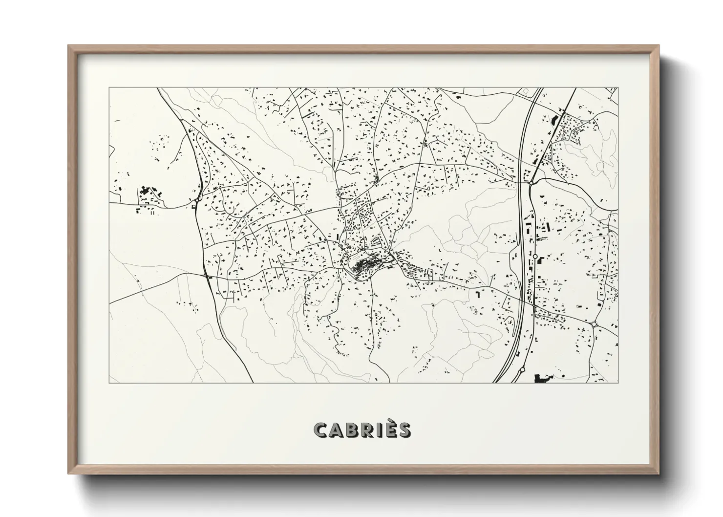 Une affiche de carte sur Cabriès