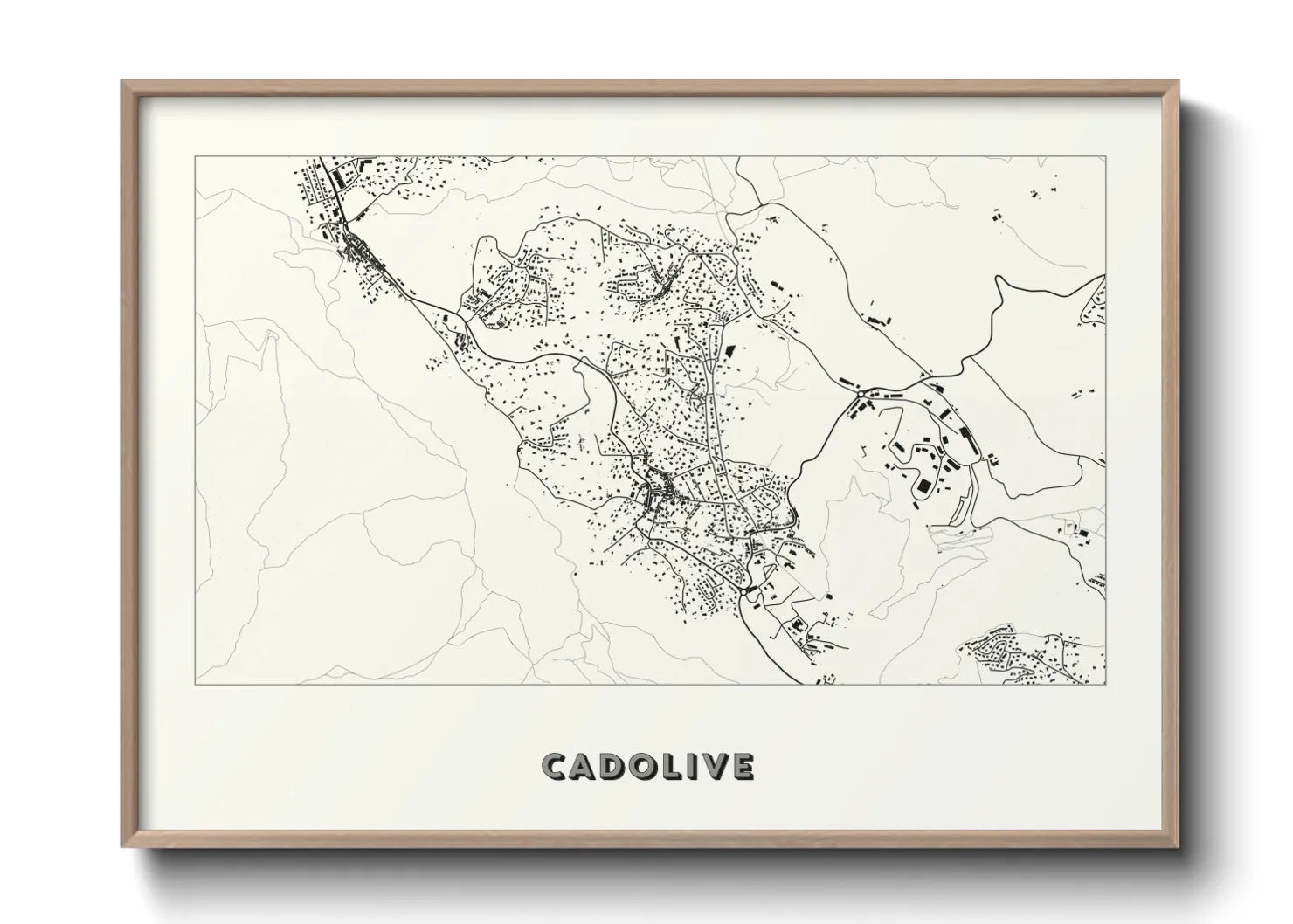 Une affiche de carte sur Cadolive