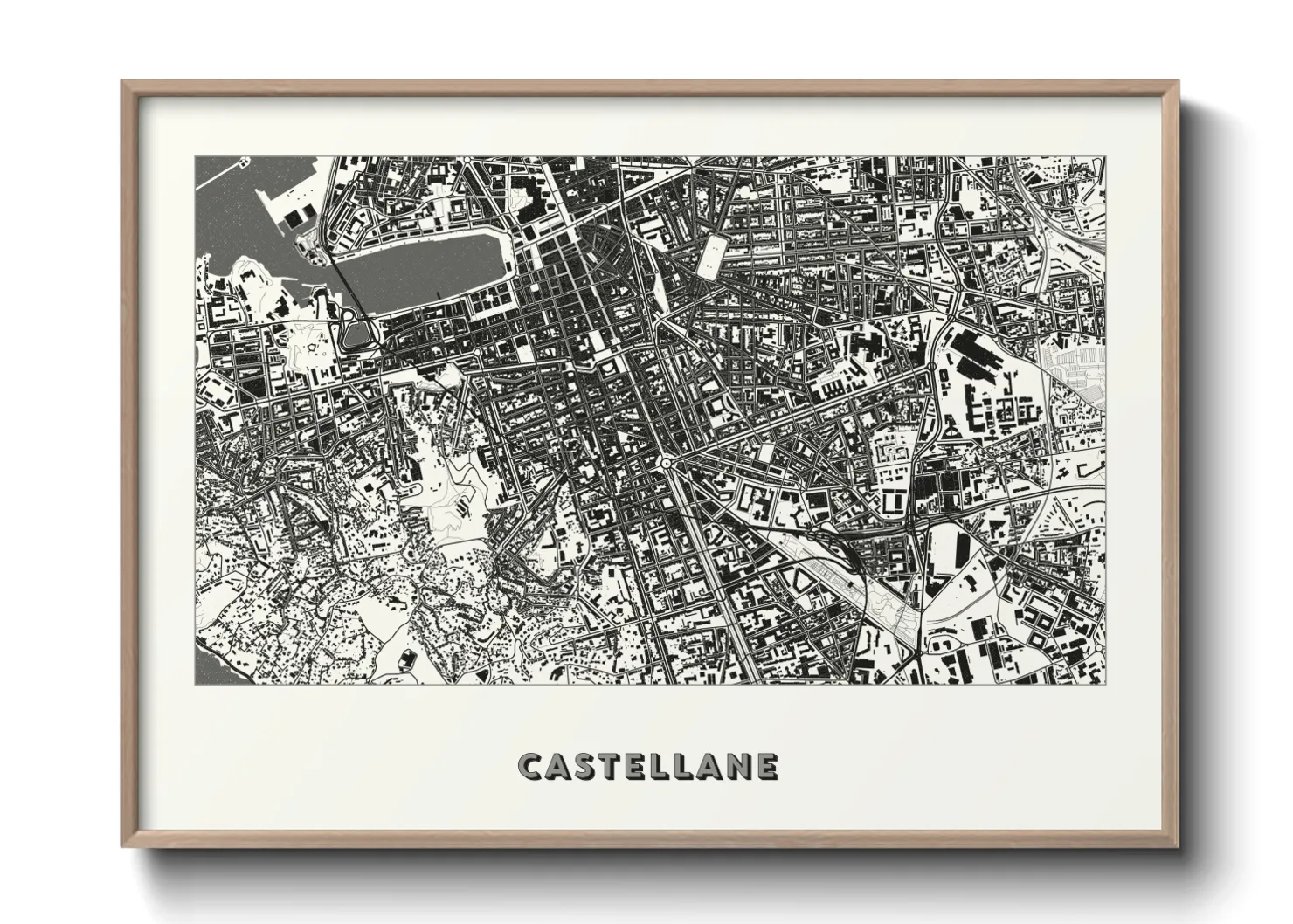 Une affiche de carte sur Castellane