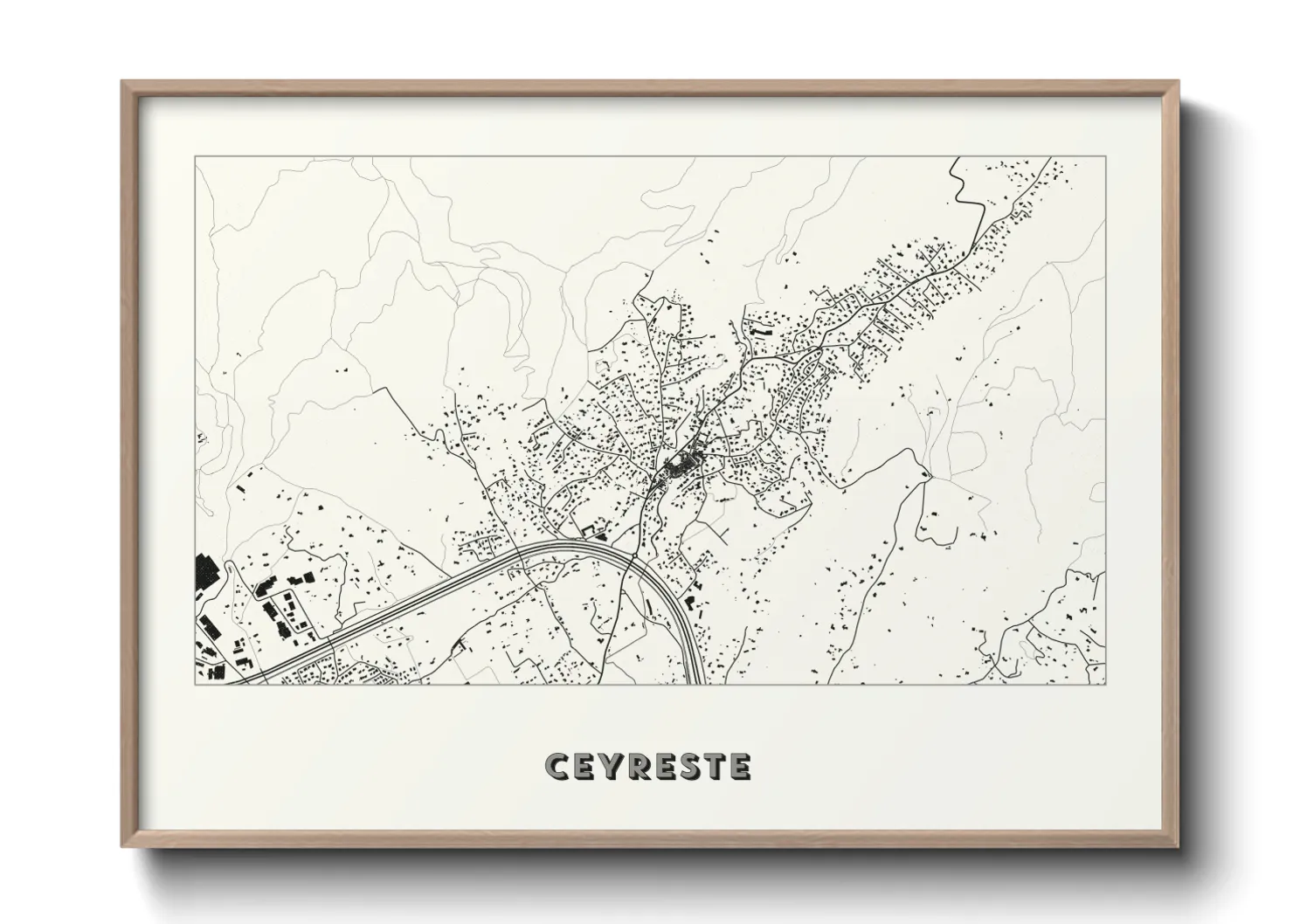 Une affiche de carte sur Ceyreste