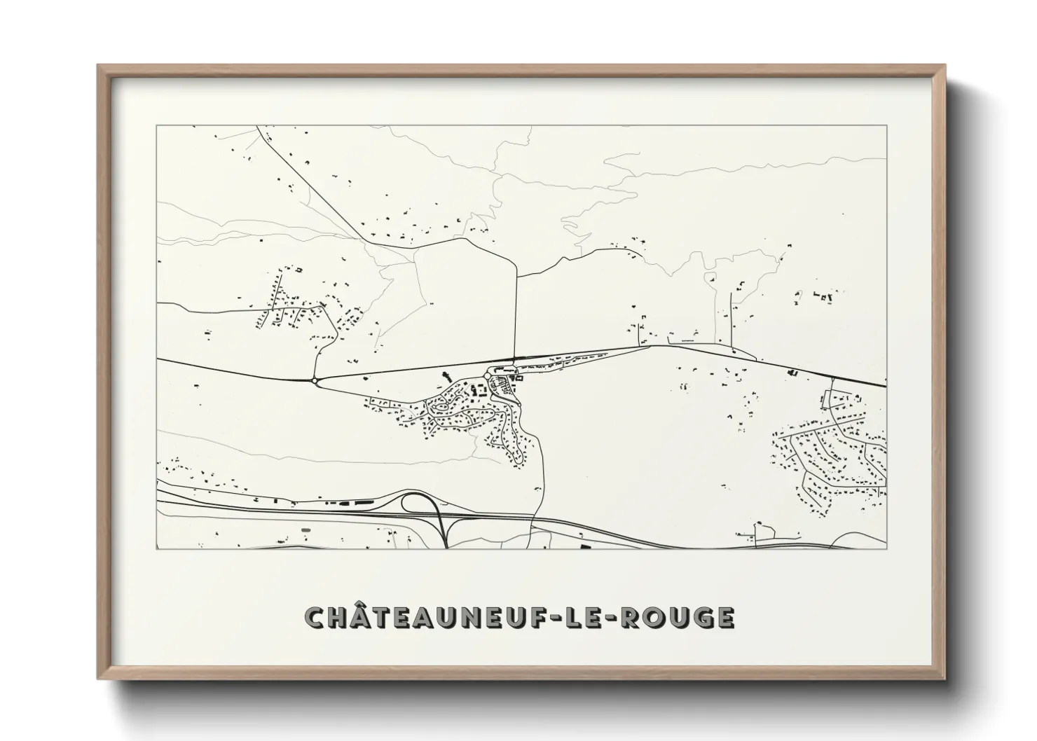 Une affiche de carte sur Châteauneuf-le-Rouge