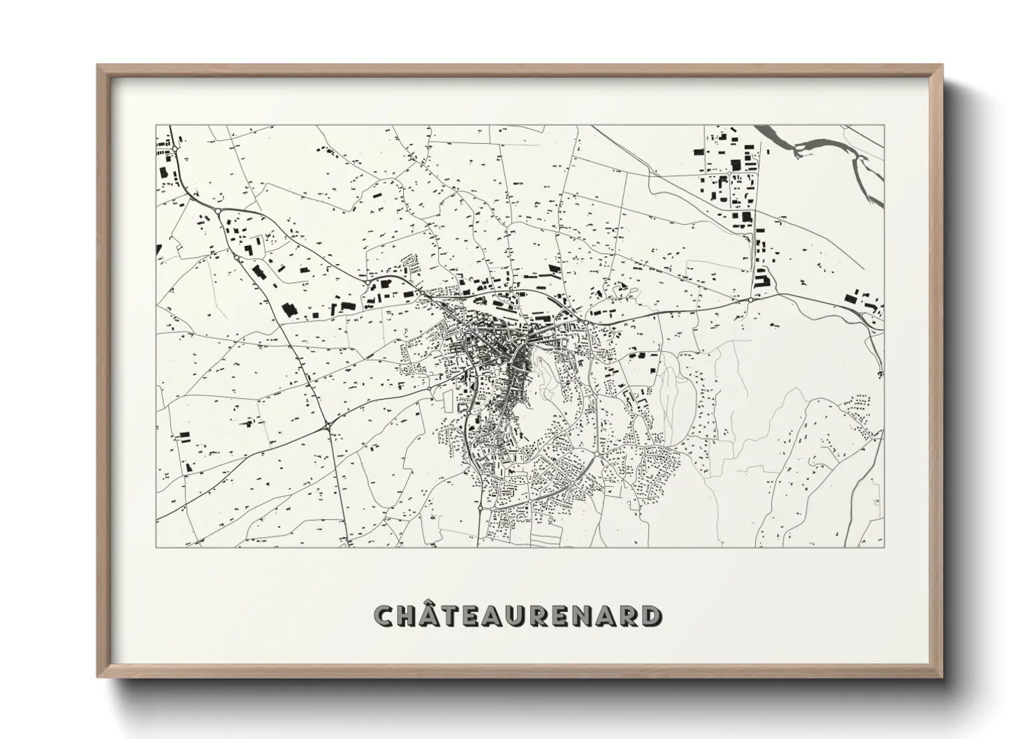 Une affiche de carte sur Châteaurenard
