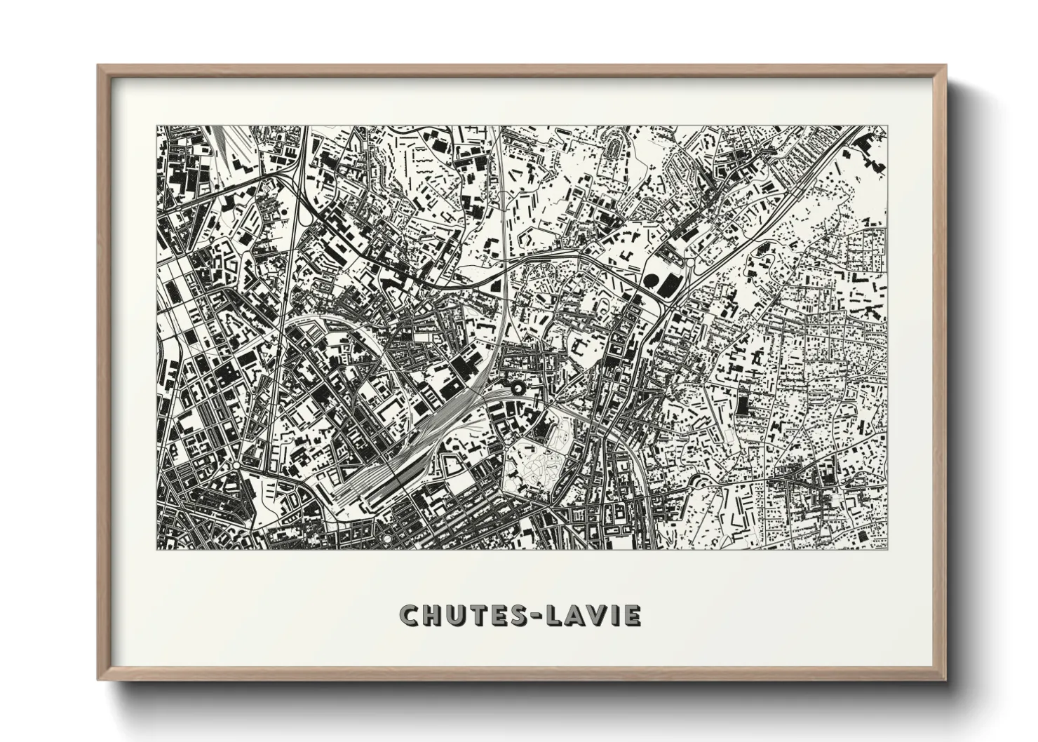 Une affiche de carte sur Chutes-Lavie