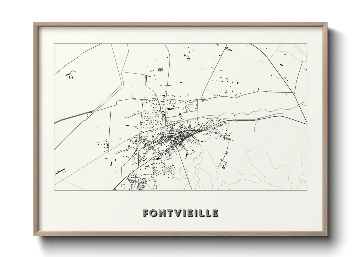 Une affiche de carte sur Fontvieille
