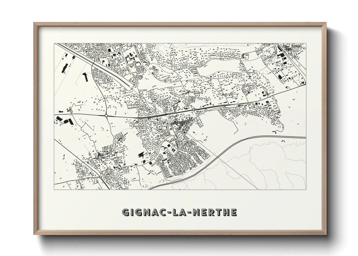 Une affiche de carte sur Gignac-la-Nerthe