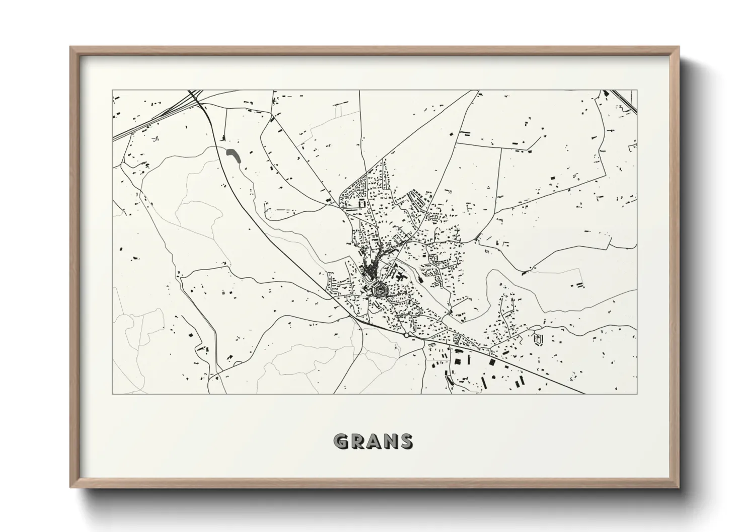 Une affiche de carte sur Grans