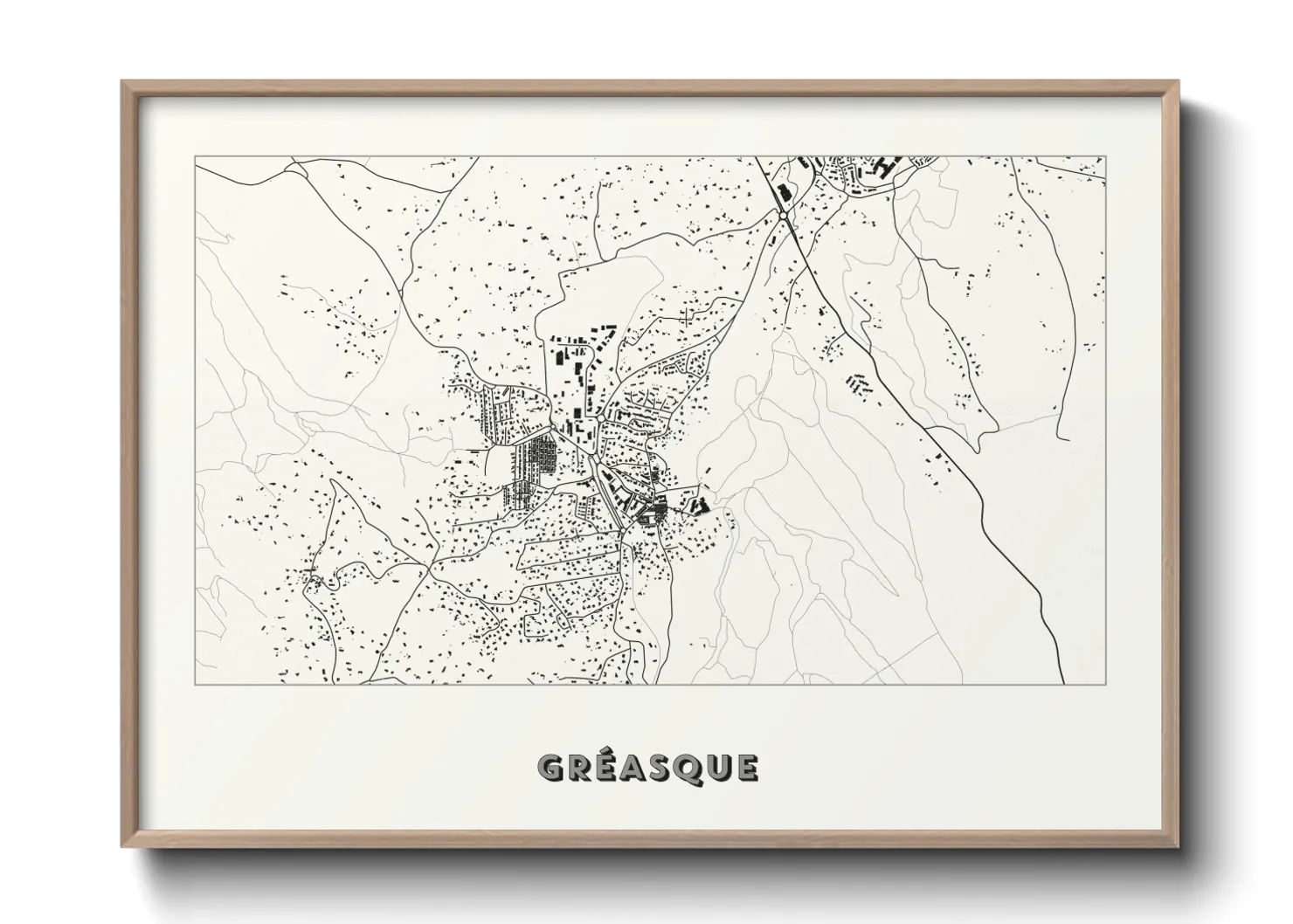 Une affiche de carte sur Gréasque