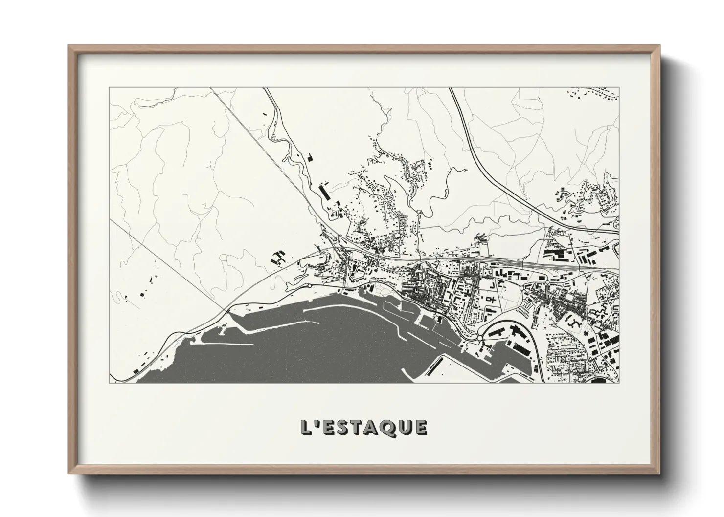 Une affiche de carte sur L'Estaque