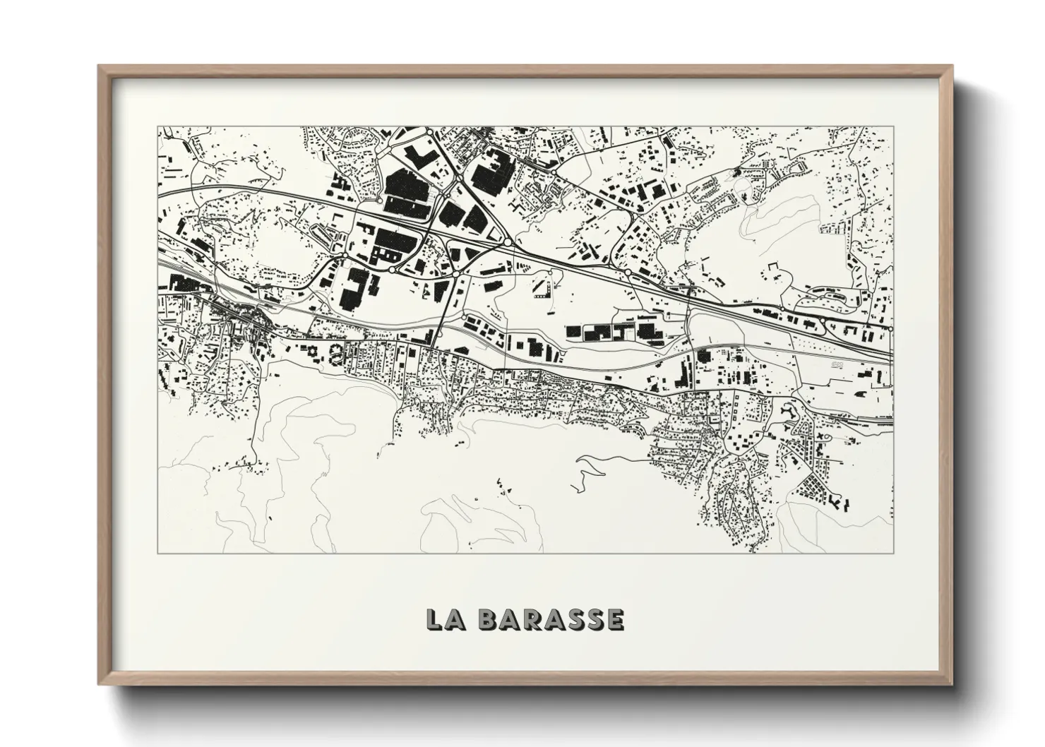 Une affiche de carte sur La Barasse