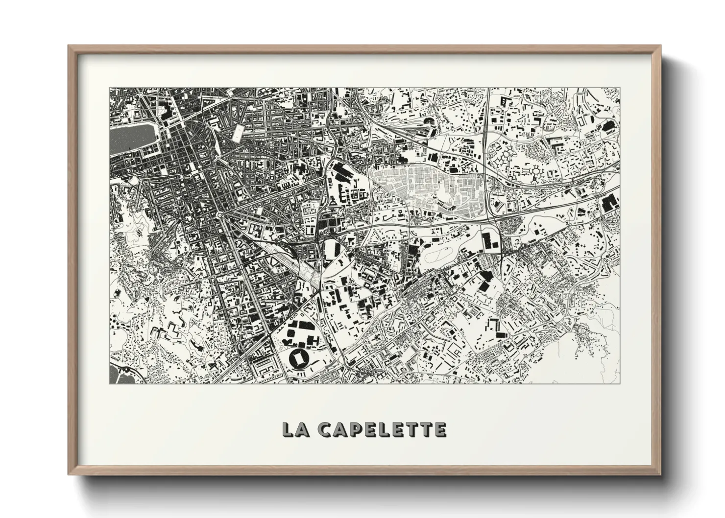 Une affiche de carte sur La Capelette