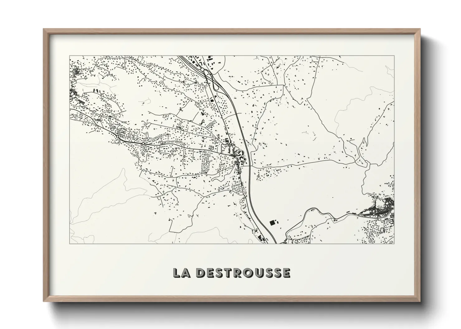 Une affiche de carte sur La Destrousse