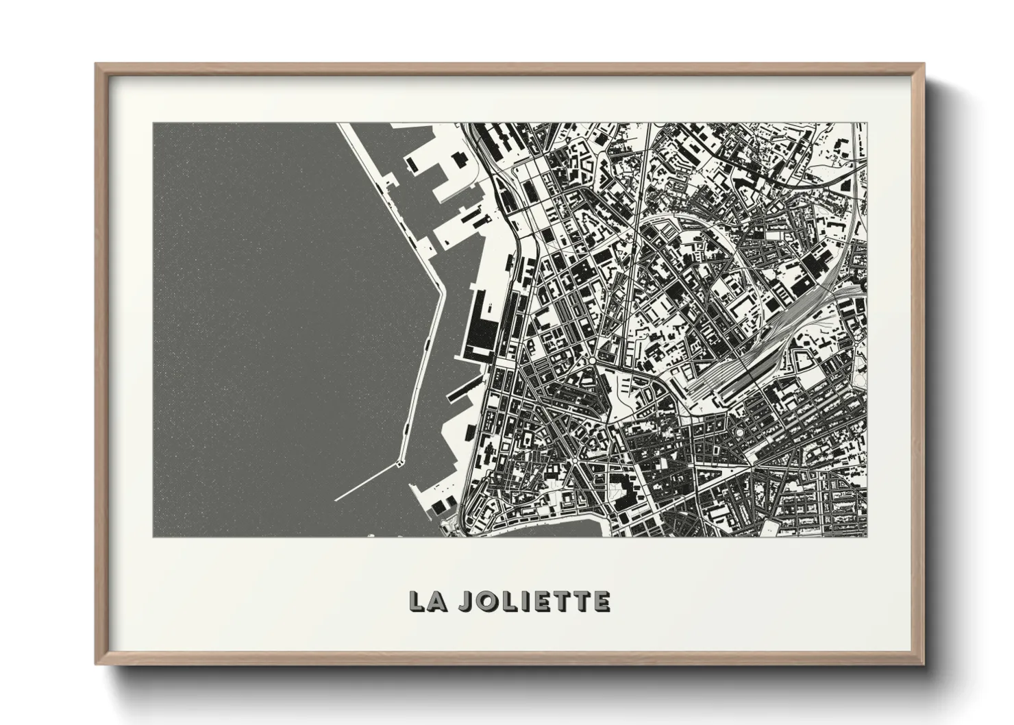Une affiche de carte sur La Joliette