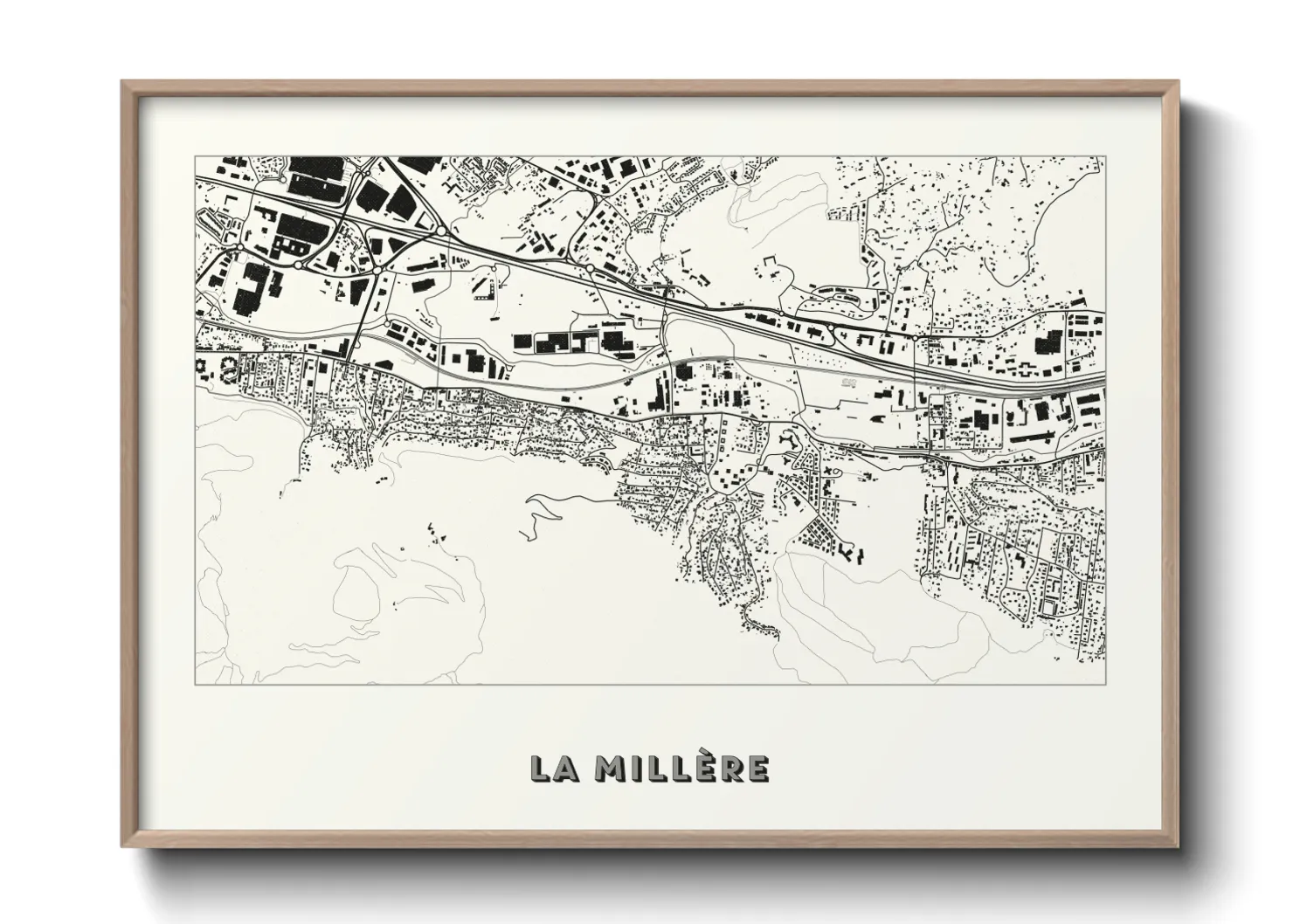 Une affiche de carte sur La Millère