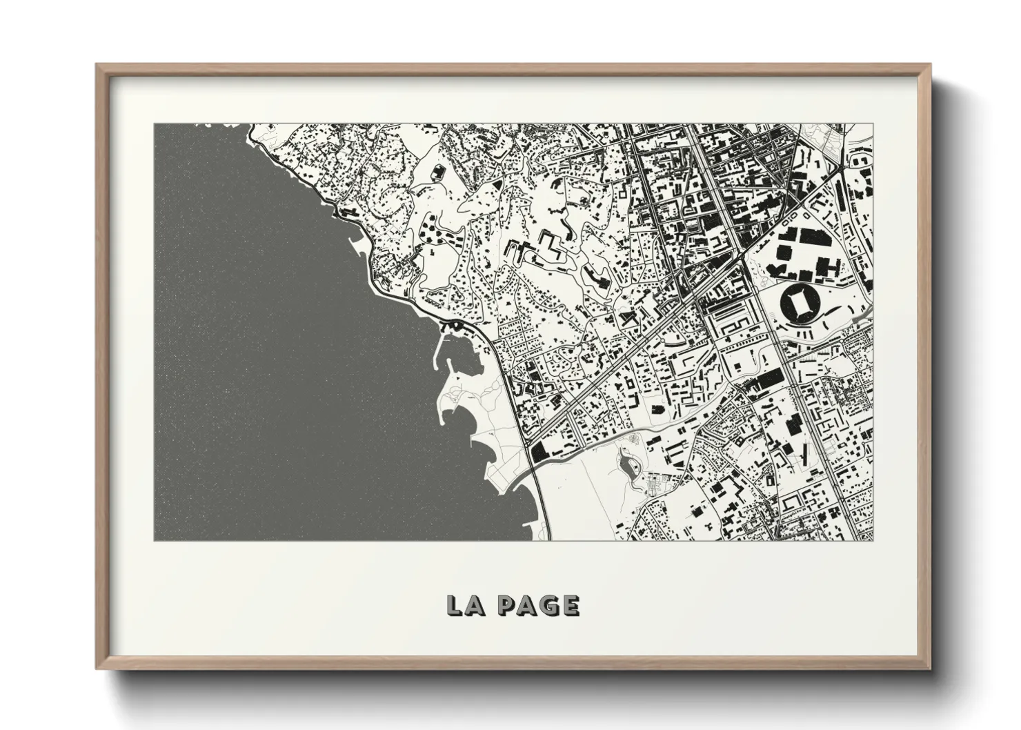 Une affiche de carte sur La Page