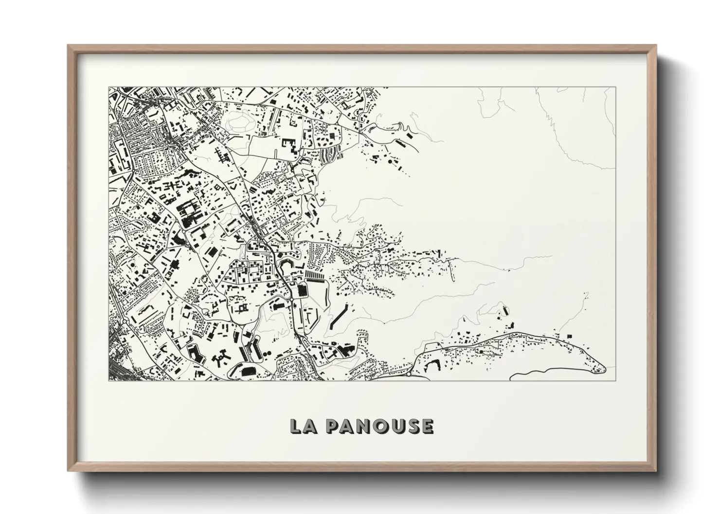 Une affiche de carte sur La Panouse