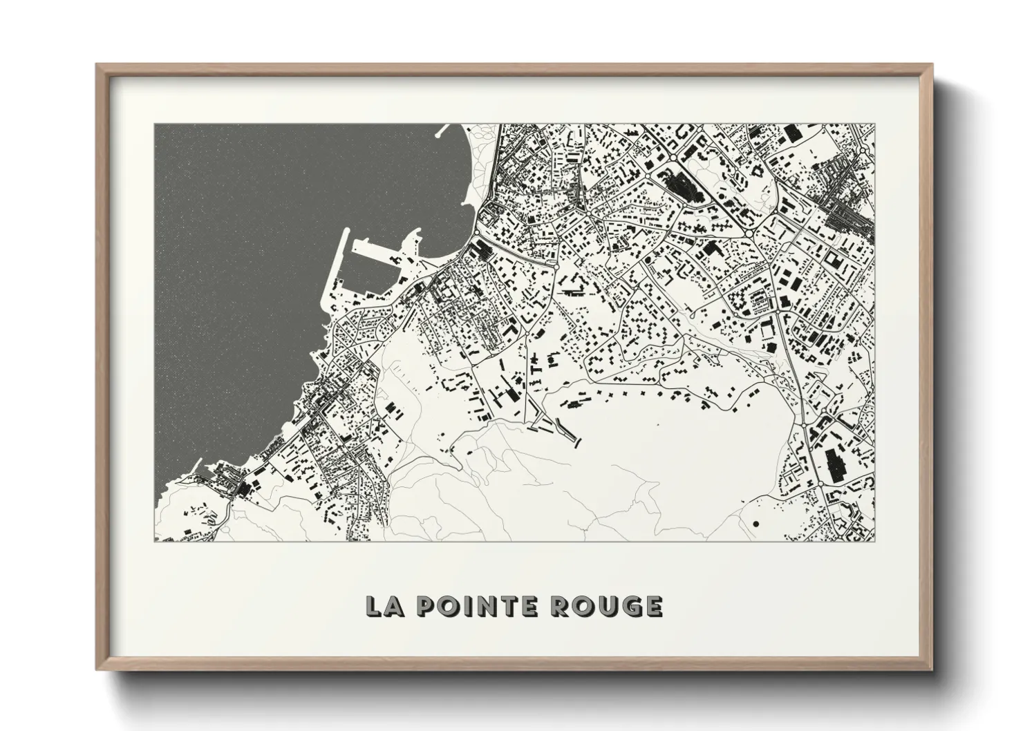 Une affiche de carte sur La Pointe Rouge