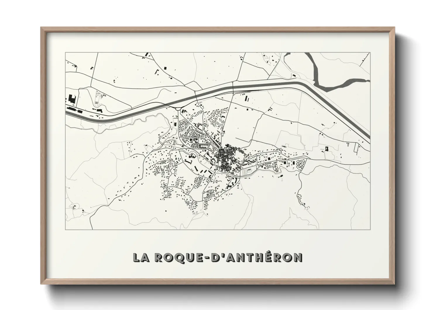 Une affiche de carte sur La Roque-d'Anthéron