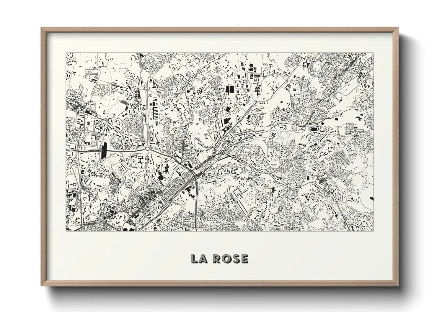 Une affiche de carte sur La Rose