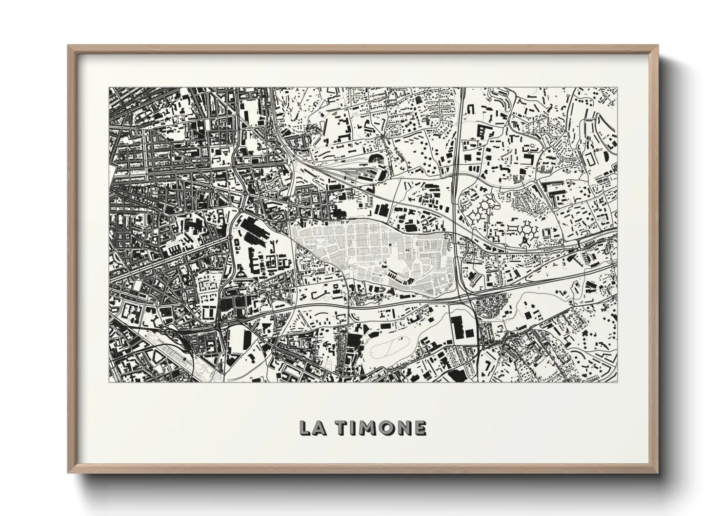 Une affiche de carte sur La Timone