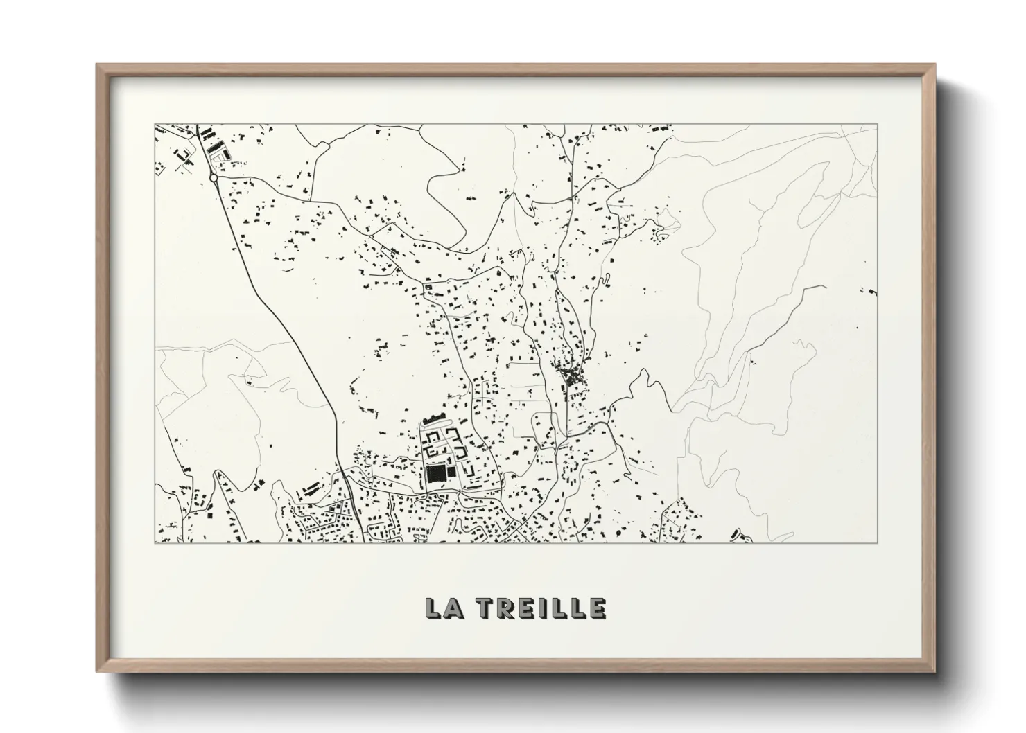 Une affiche de carte sur La Treille